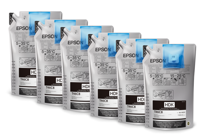Epson UltraChrome DS T46C Black (HDK) Ink - 6 Pack - Equipment Zone Online Store