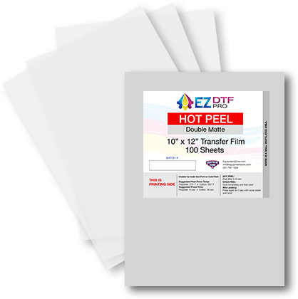 EZ DTF PRO 10X12 HOT PEEL Double Matte Film