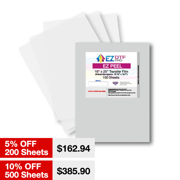 EZ DTF PRO 16X20 EZ PEEL FILM — Equipment Zone Online Store