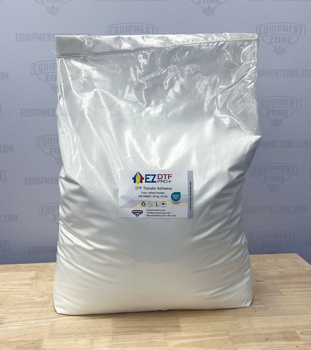 EZ DTF PRO+ White Direct To Film Adhesive Powder. OEKO-TEX Certified. 20 kg / 44 lbs