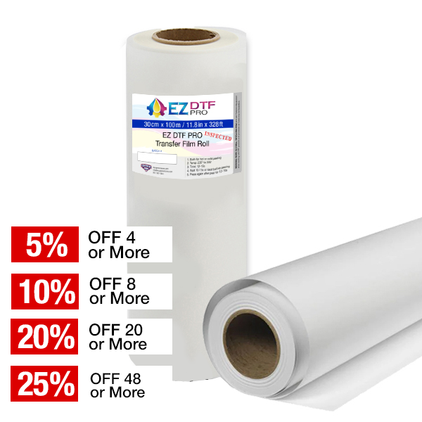 EZ DTF PRO Matte COLD PEEL Film Roll - 11.8" x 328'