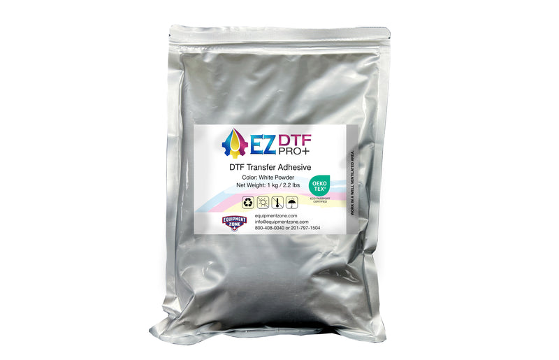 EZ DTF PRO+ White Direct To Film Adhesive Powder. OEKO-TEX Certified. 1 kg / 2.2 lbs