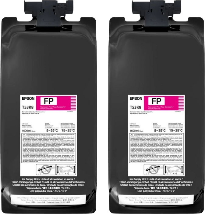 Epson Fluorescent Pink Ink 1.6 Liter for F6470H Printer (2 Pack)