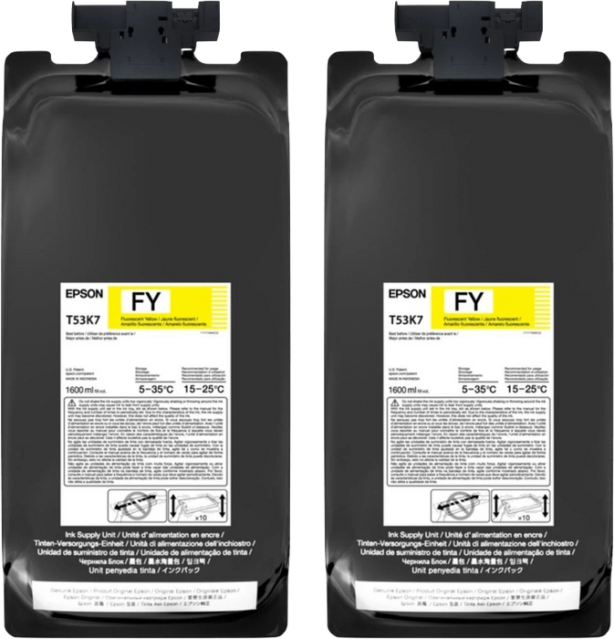 Epson Fluorescent Yellow Ink 1.6 Liter forF6470H Printer (2 Pack)