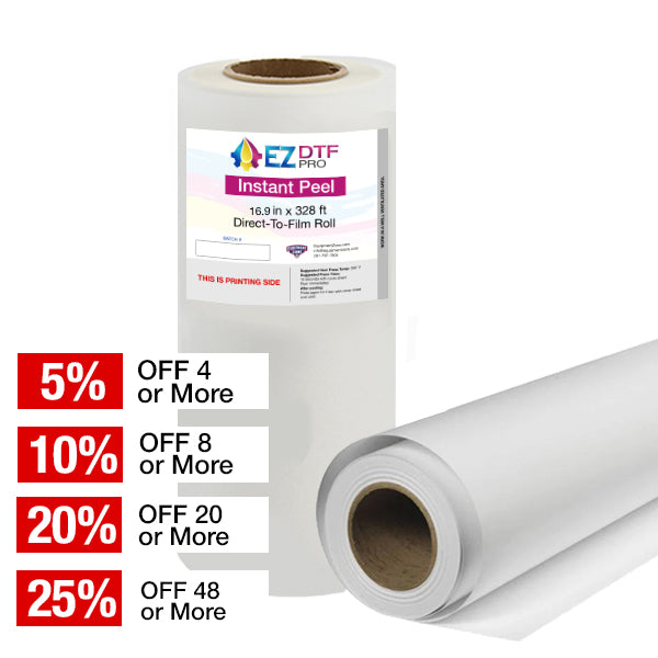 EZ DTF PRO INSTANT PEEL FILM ROLL - 16.9" x 328’