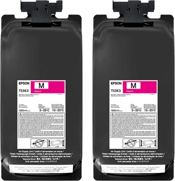 Epson Magenta Ink 1.6 Liter for F6470, F6470H Printer (2 Pack)