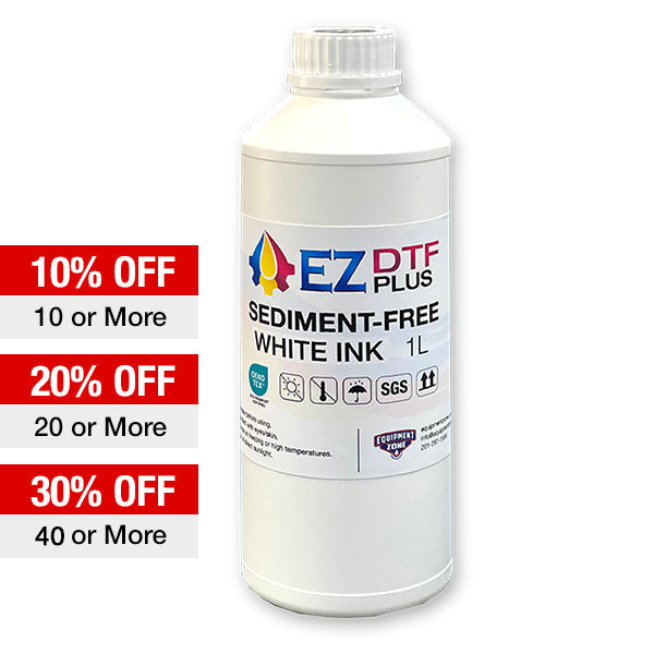 EZ DTF PLUS SEDIMENT-FREE White Ink - 1 Liter — Equipment Zone