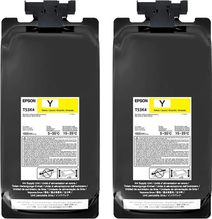 Epson Yellow Ink 1.6 Liter for F6470, F6470H Printer (2 Pack)