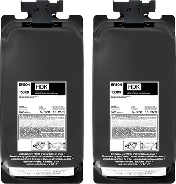 Epson HD Black Ink 1.6 Liter for F6470, F6470H Printer (2 Pack)