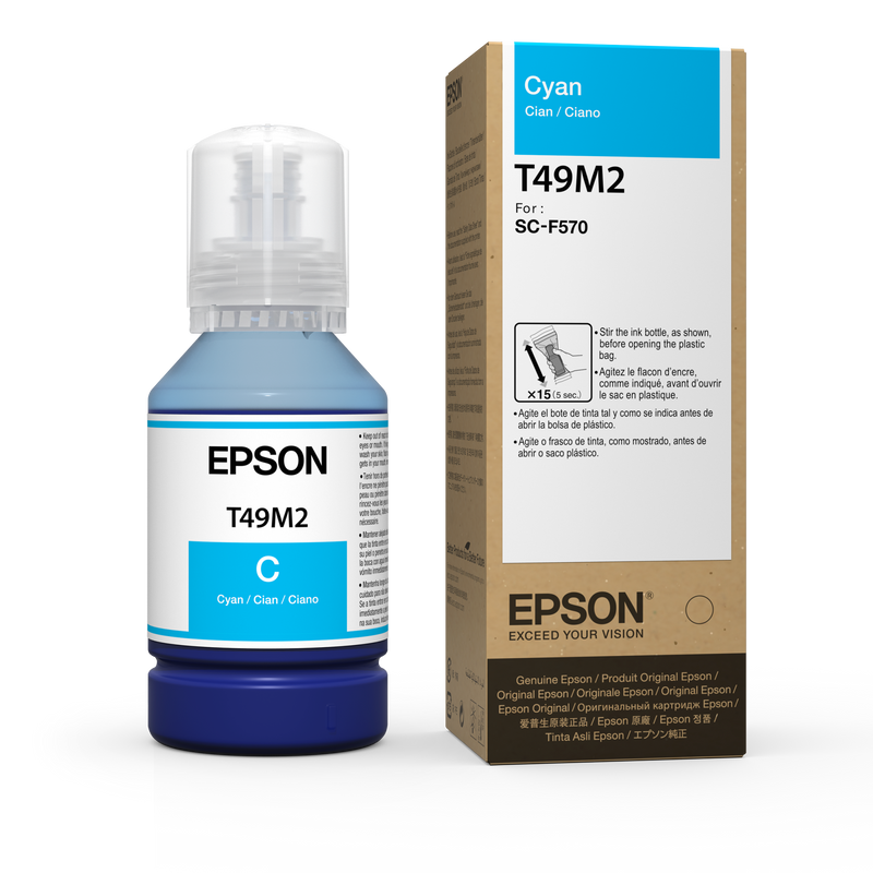 Cyan Epson Dye-Sublimation Ink for F570 printer - 142mL - Equipment Zone Online Store