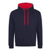 Varsity Contrast Hoodie - French Navy / Fire Red - Equipment Zone Online Store