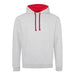 Varsity Contrast Hoodie - Heather Grey / Fire Red - Equipment Zone Online Store