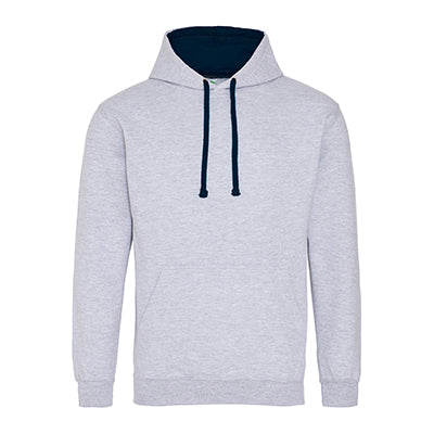 Varsity Contrast Hoodie - Heather Grey / French Navy - Equipment Zone Online Store