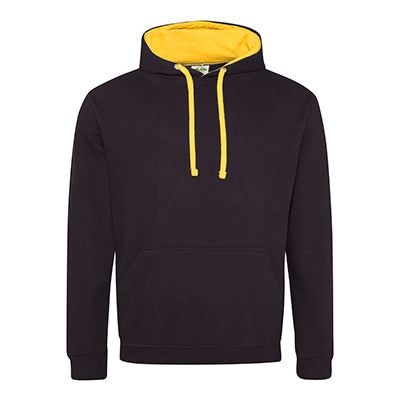 Varsity Contrast Hoodie - Jet Black / Gold - Equipment Zone Online Store