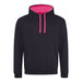 Varsity Contrast Hoodie - Jet Black / Hot Pink - Equipment Zone Online Store