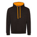 Varsity Contrast Hoodie - Jet Black / Orange Crush - Equipment Zone Online Store