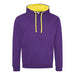 VARSITY CONTRAST HOODIE PURPLE/SUN YELLOW - Equipment Zone Online Store