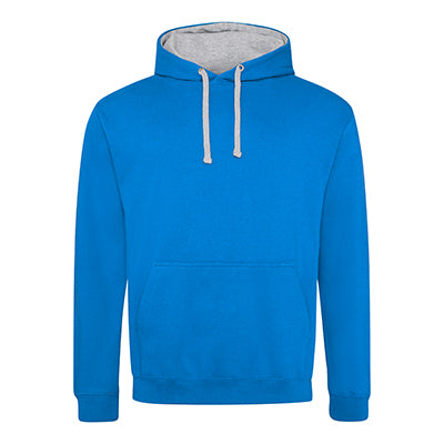 Varsity Contrast Hoodie - Sapphire Blue / Heather Grey - Equipment Zone Online Store