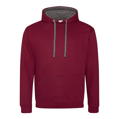 Varsity Contrast Hoodie - Burgundy / Charcoal - Equipment Zone Online Store