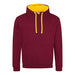 Varsity Contrast Hoodie - Burgundy / Gold - Equipment Zone Online Store