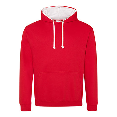 Varsity Contrast Hoodie - Fire Red / Arctic White - Equipment Zone Online Store