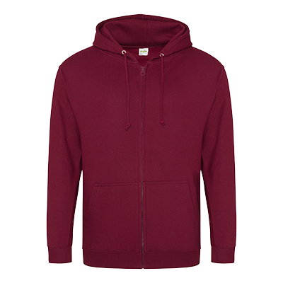 Zippered Hoodie - Burgundy - Equipment Zone Online Store