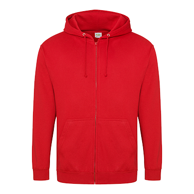 Zippered Hoodie - Fire Red - Equipment Zone Online Store