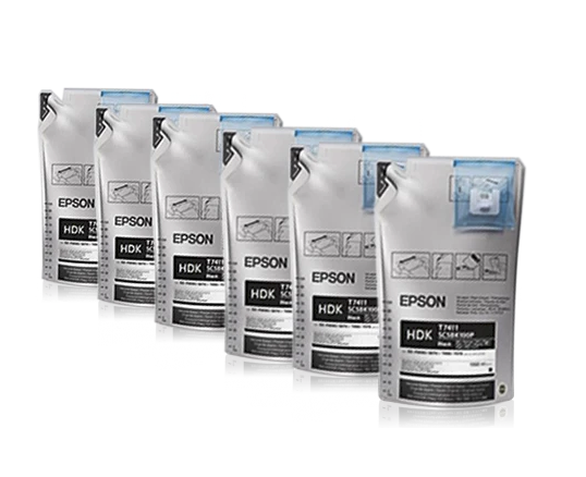 Epson UltraChrome DS Sublimation Ink Bags - HD Black-6 Pack - Equipment Zone Online Store