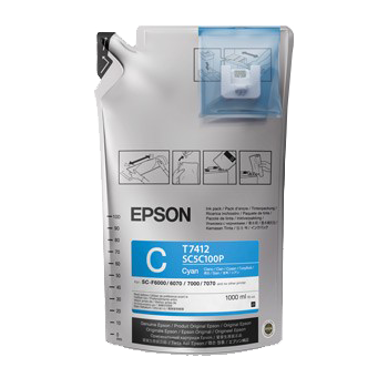 Epson UltraChrome DS Sublimation Ink Bag - Cyan 1 Liter - Equipment Zone Online Store