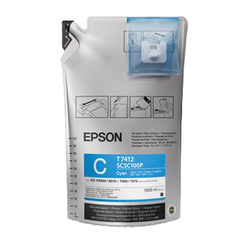 Epson UltraChrome DS Sublimation Ink Bag - Cyan 1 Liter - T741220