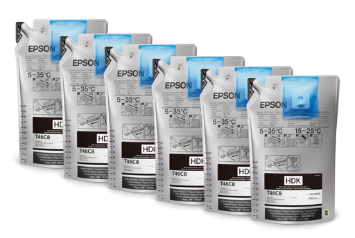 Epson UltraChrome DS T46C Black (HDK) Ink - 6 Pack - Equipment Zone Online Store