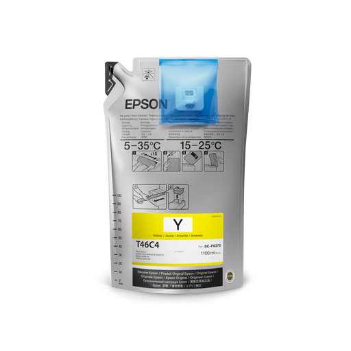 Epson UltraChrome DS T46C Individual Bag Ink - Yellow - Equipment Zone Online Store