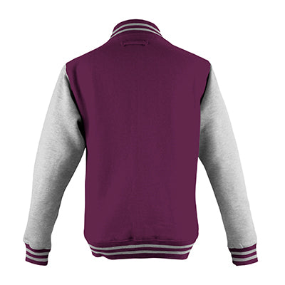 Adult letterman - Burgundy/Heather Grey - Equipment Zone Online Store