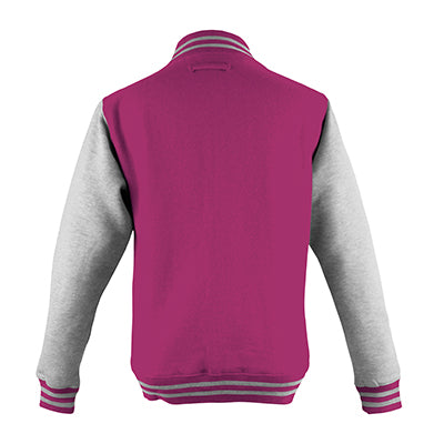 Adult Letterman - Hot Pink/Heather Grey - Equipment Zone Online Store