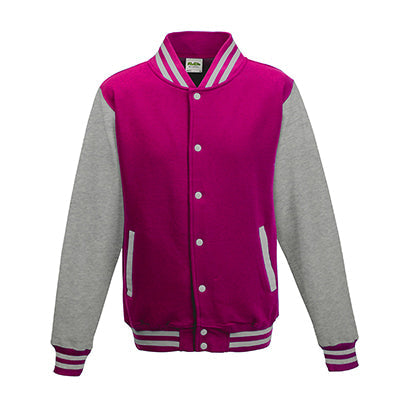 Adult Letterman - Hot Pink/Heather Grey - Equipment Zone Online Store