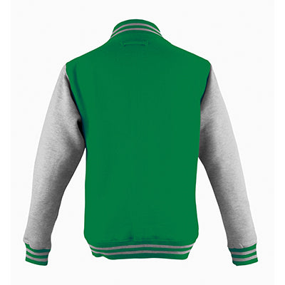 Adult Letterman - Kelly Green/Heather Grey - Equipment Zone Online Store