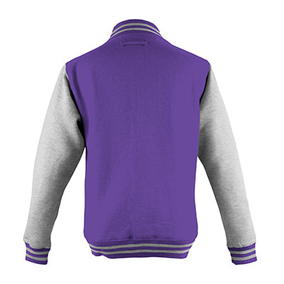 Adult Letterman - Purple/Heather Grey - Equipment Zone Online Store